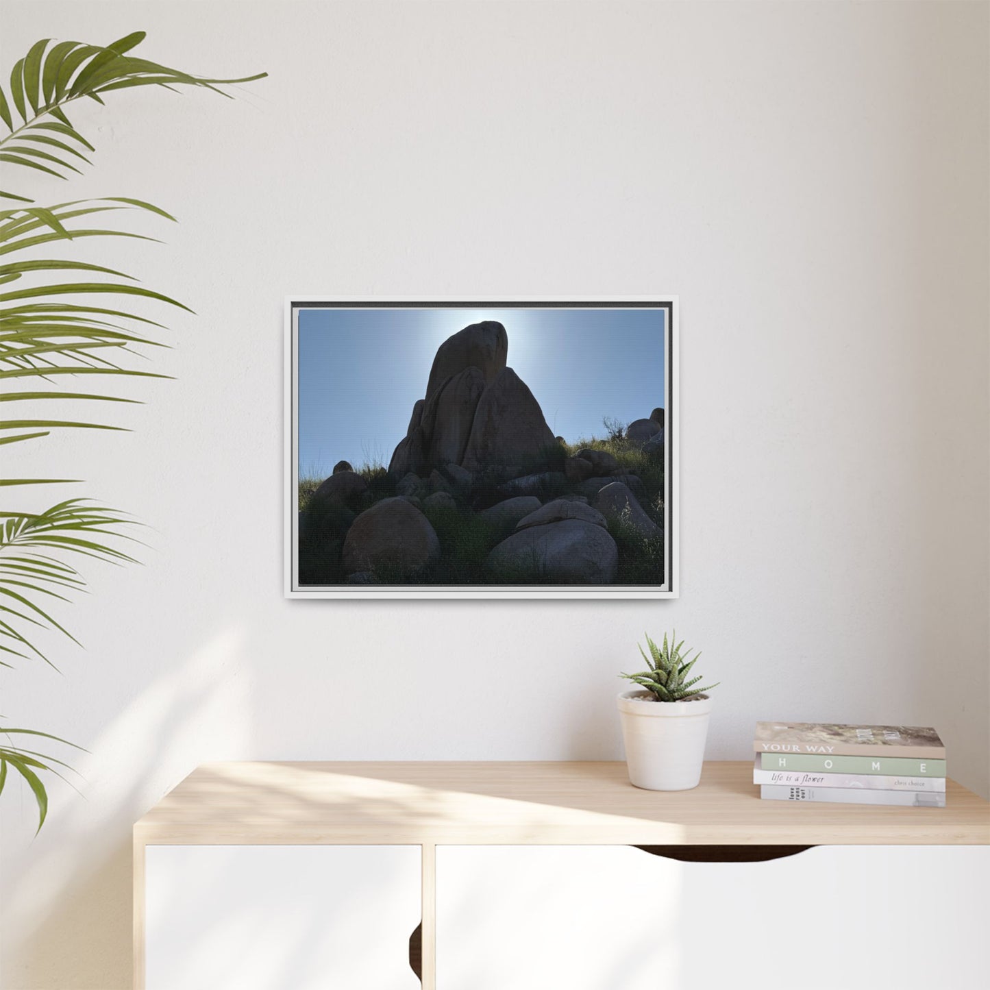 Boulder Silhouette - Unique Stretched Canvas Wall Art