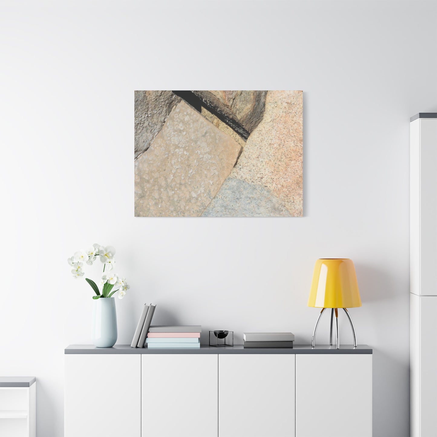 Stone Fragments - Unique Frameless Canvas Wall Art