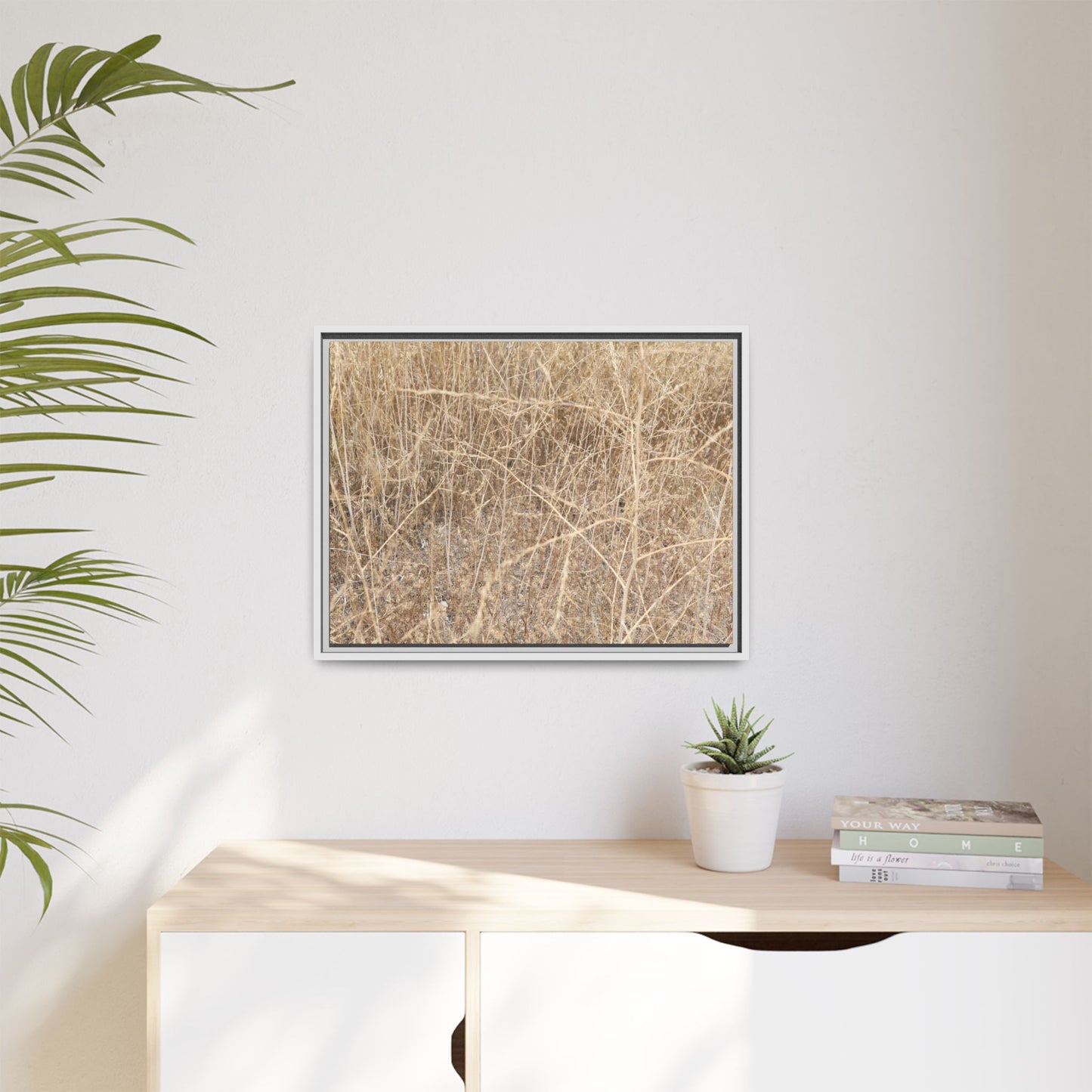 Golden Stalks - Unique Stretched Canvas Wall Art