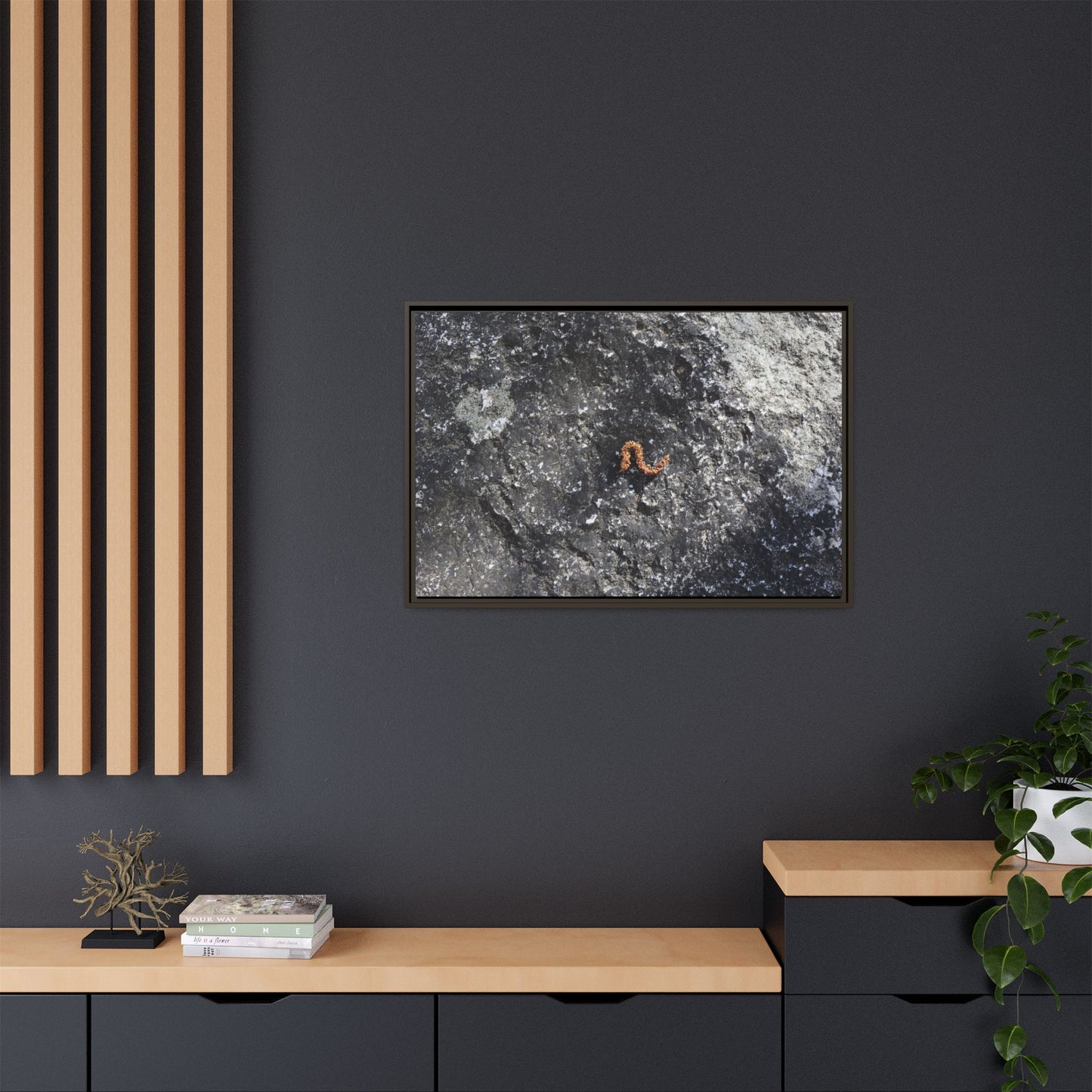 Volcanic Ash and Copper - Unique Stretched Canvas Wall Art