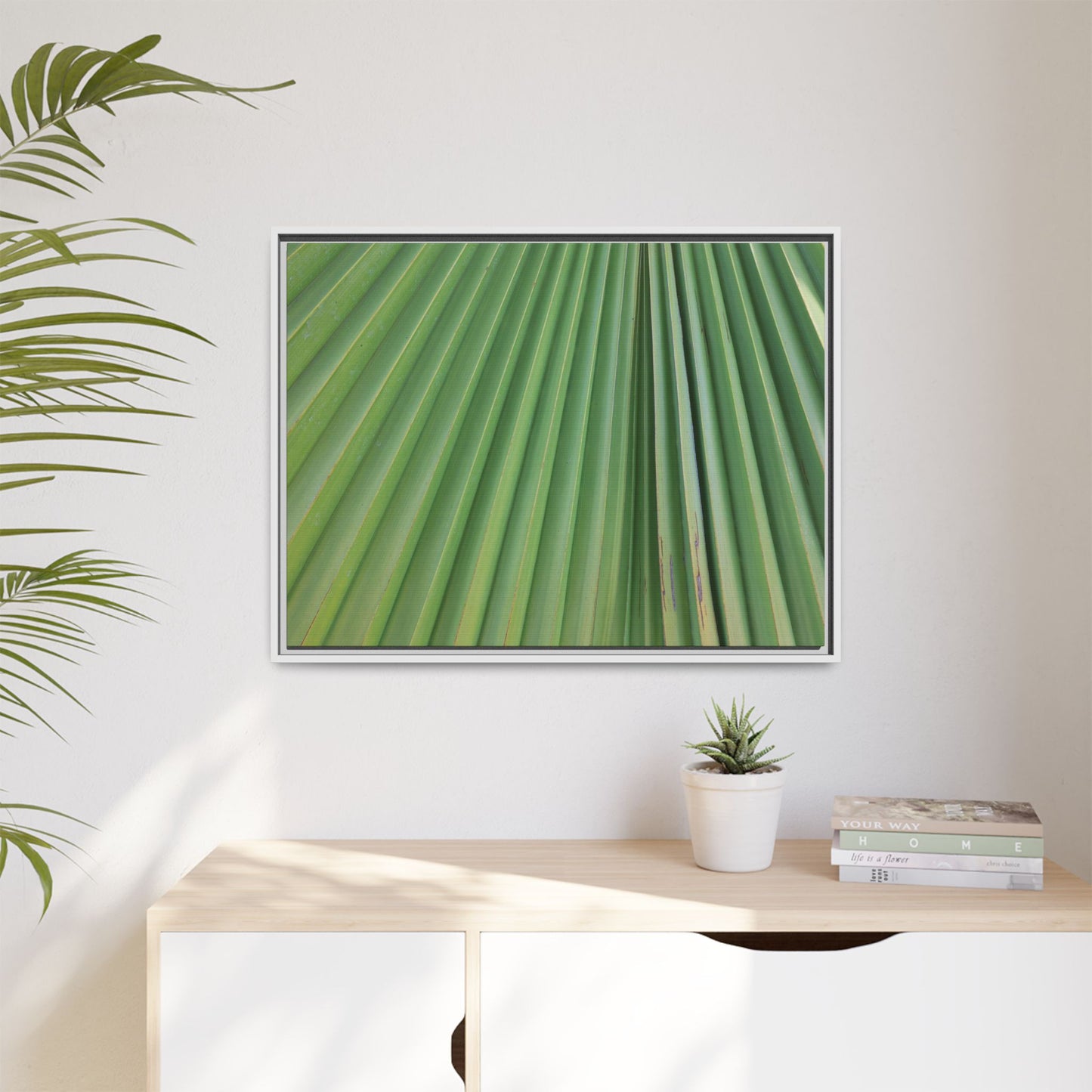 Emerald Rays - Unique Stretched Canvas Wall Art