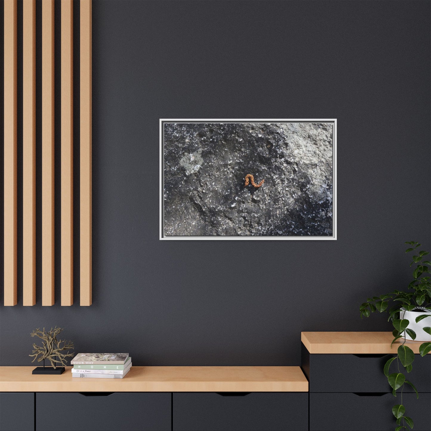 Volcanic Ash and Copper - Unique Stretched Canvas Wall Art