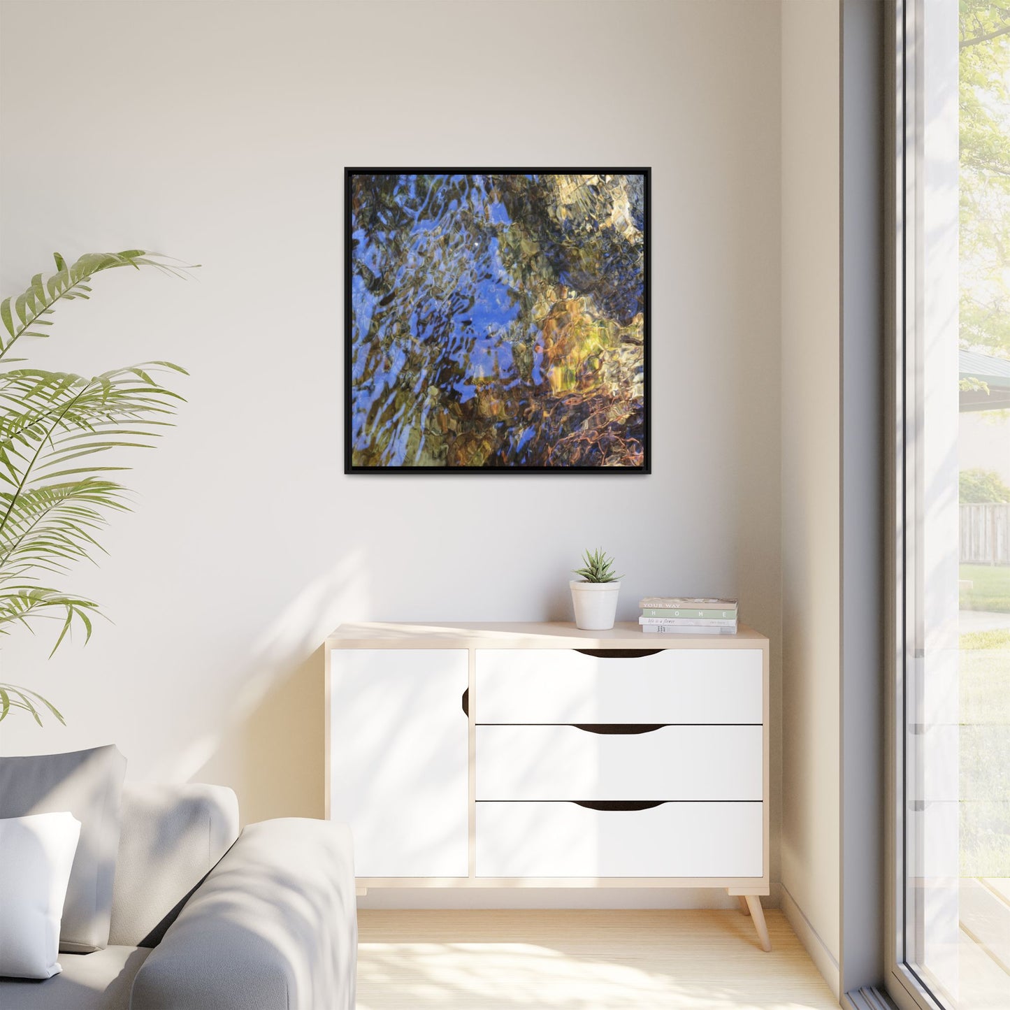 Watery Kaleidoscope - Unique Stretched Canvas Wall Art