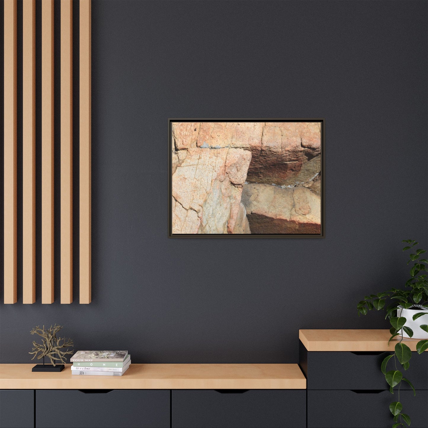 Fractured Stone - Unique Stretched Canvas Wall Art