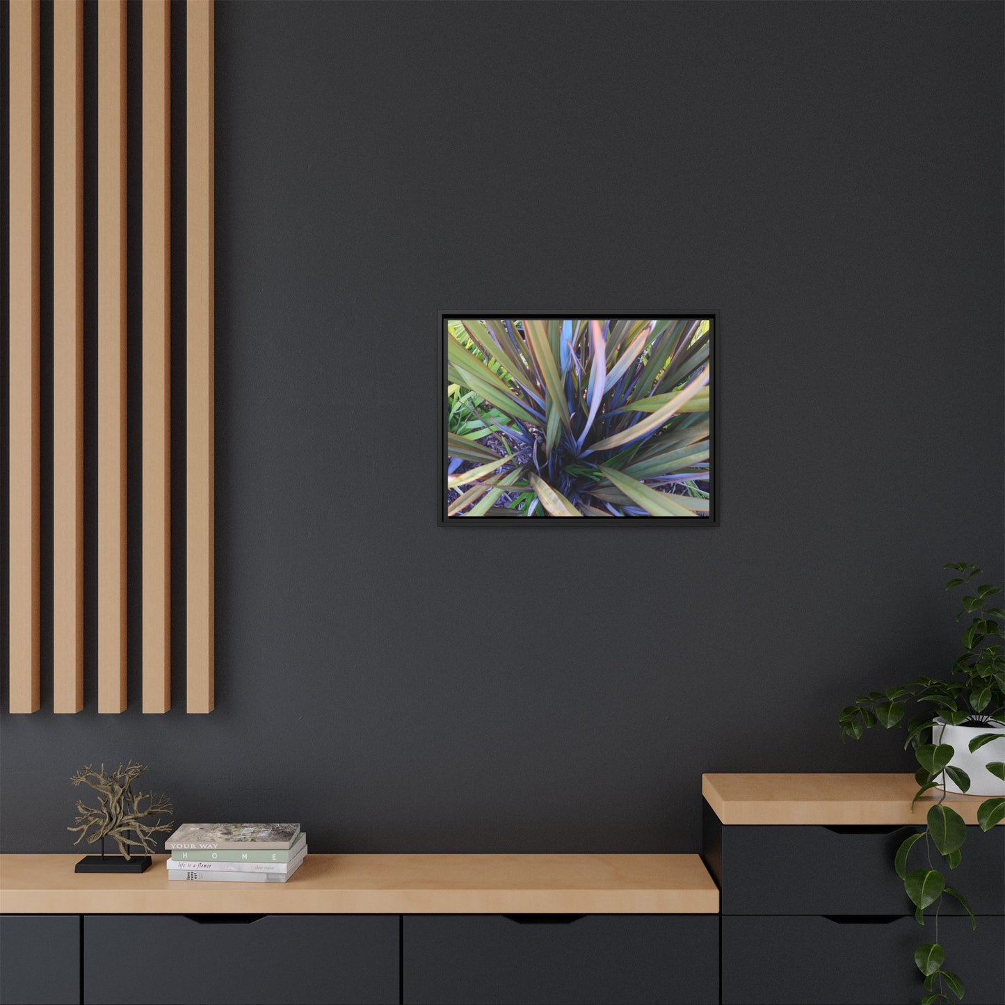 Radiant Leaves - Unique Stretched Canvas Wall Art