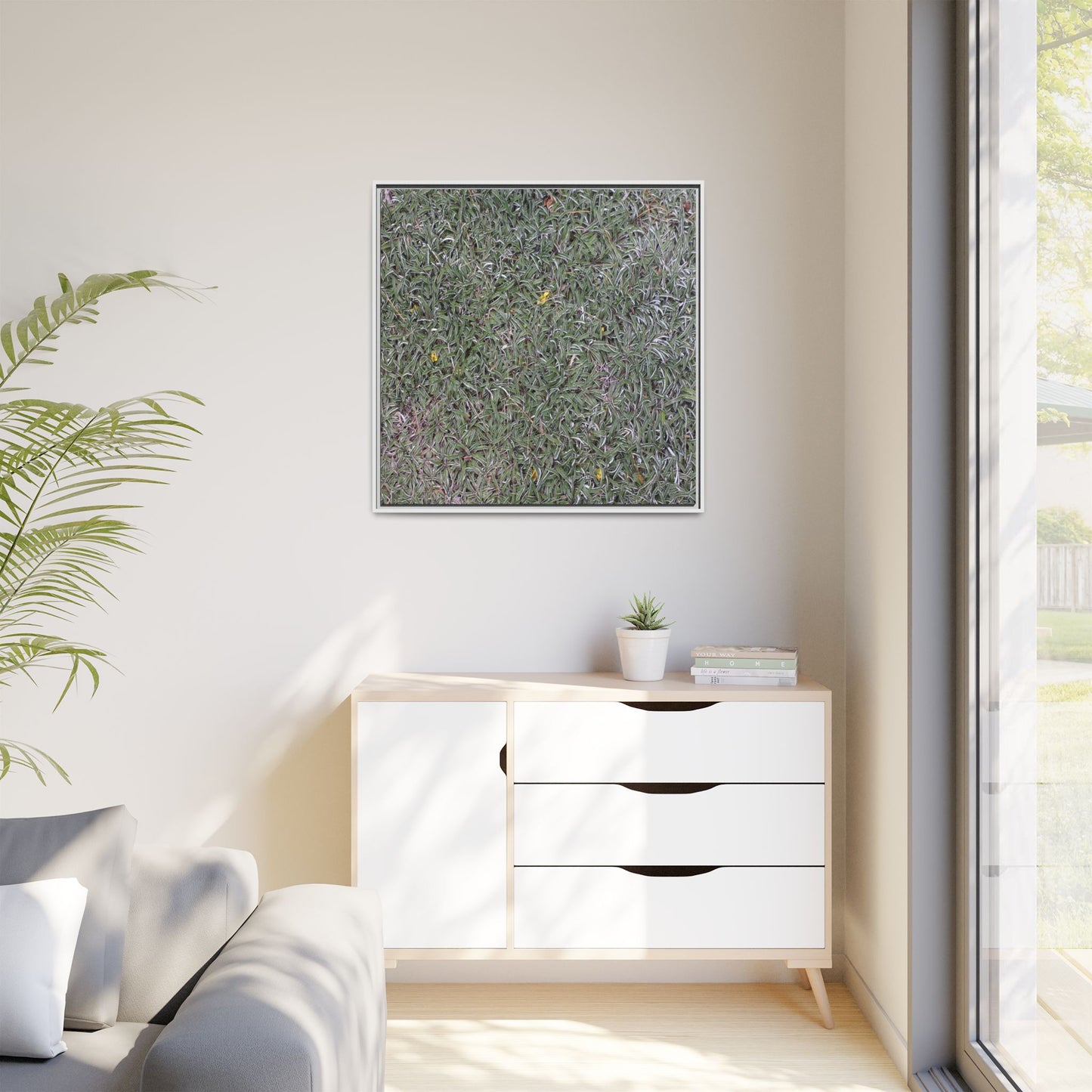 Grassy Texture - Unique Stretched Canvas Wall Art