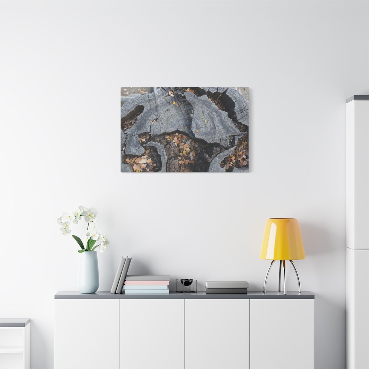 Weathered Woodland Whispers - Unique Frameless Canvas Wall Art