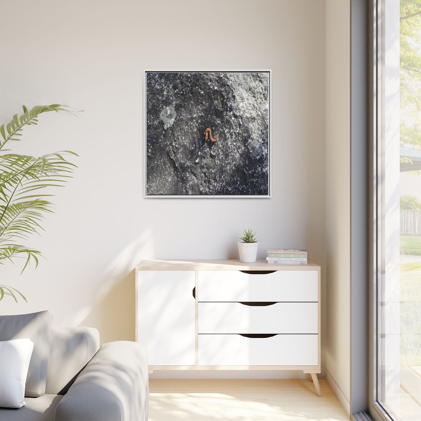 Volcanic Ash and Copper - Unique Stretched Canvas Wall Art