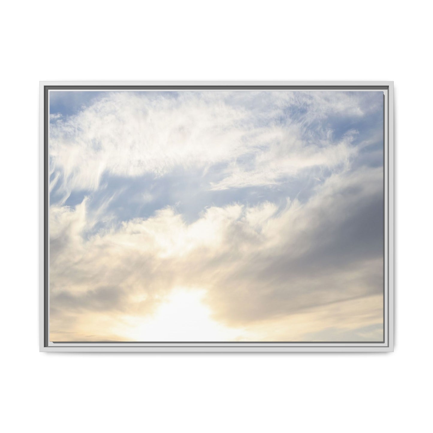 Sky's Ethereal Whisper - Unique Stretched Canvas Wall Art