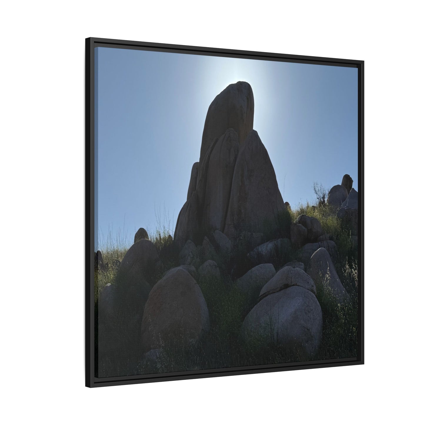 Boulder Silhouette - Unique Stretched Canvas Wall Art