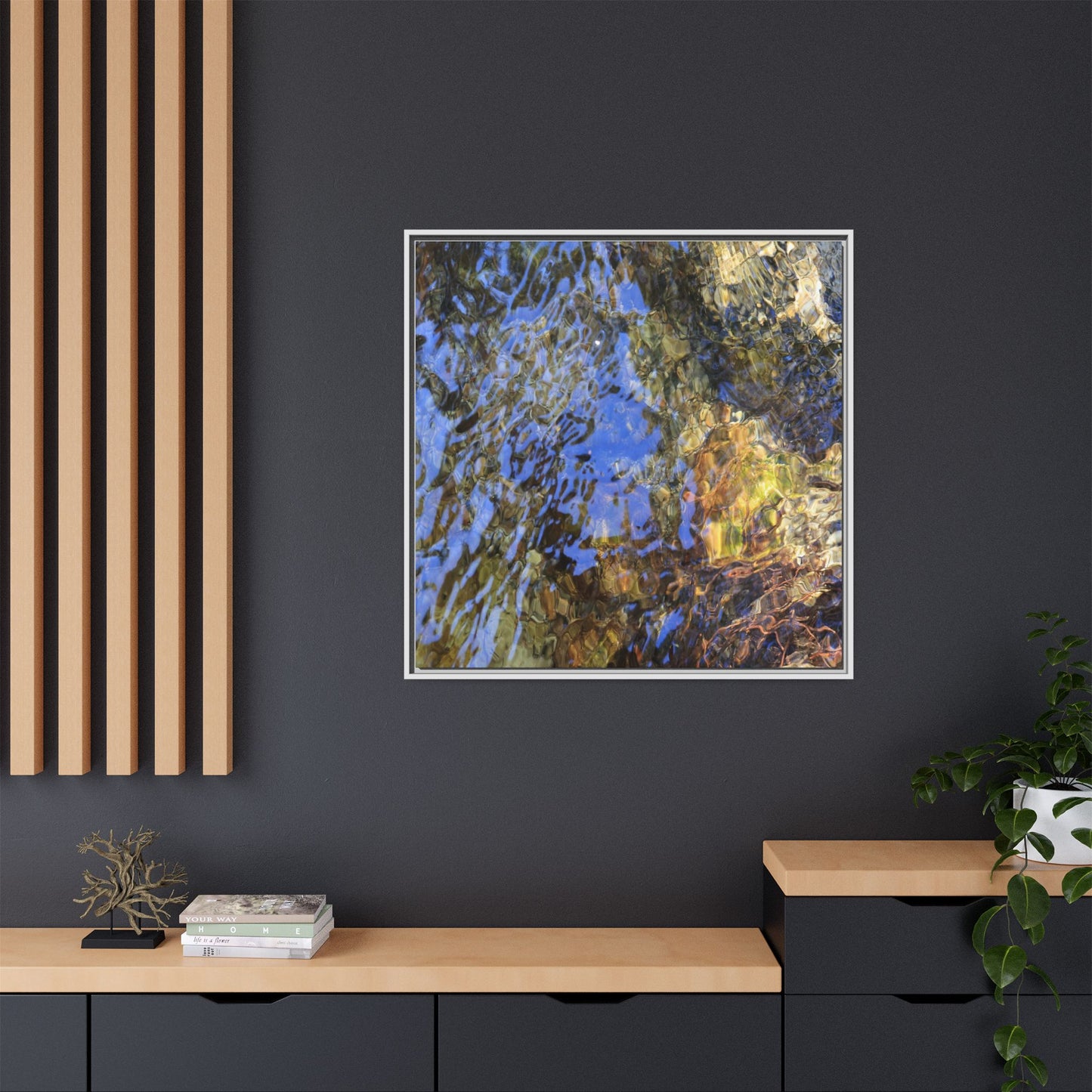 Watery Kaleidoscope - Unique Stretched Canvas Wall Art