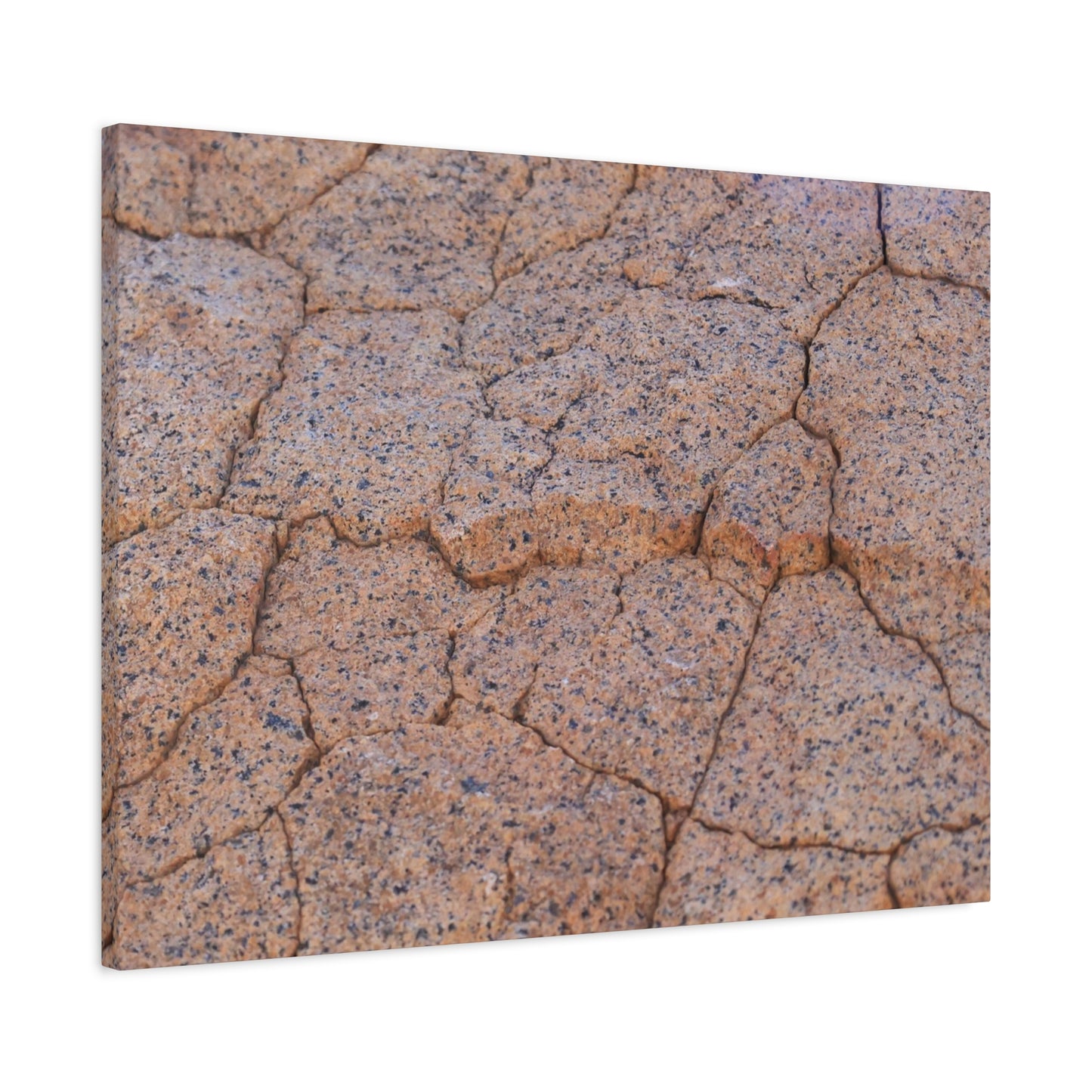 Cracked Earth's Whispers - Unique Frameless Canvas Wall Art