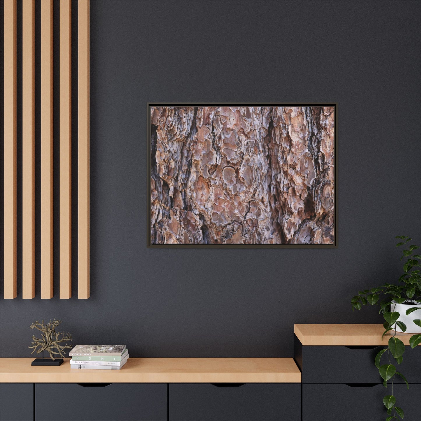 Woody Layers - Unique Stretched Canvas Wall Art