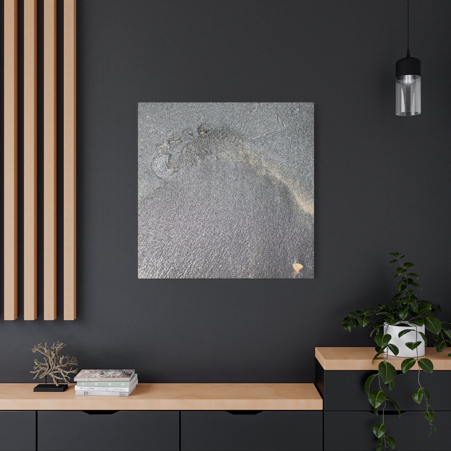 Ephemeral Whispers of Granite - Unique Frameless Canvas Wall Art