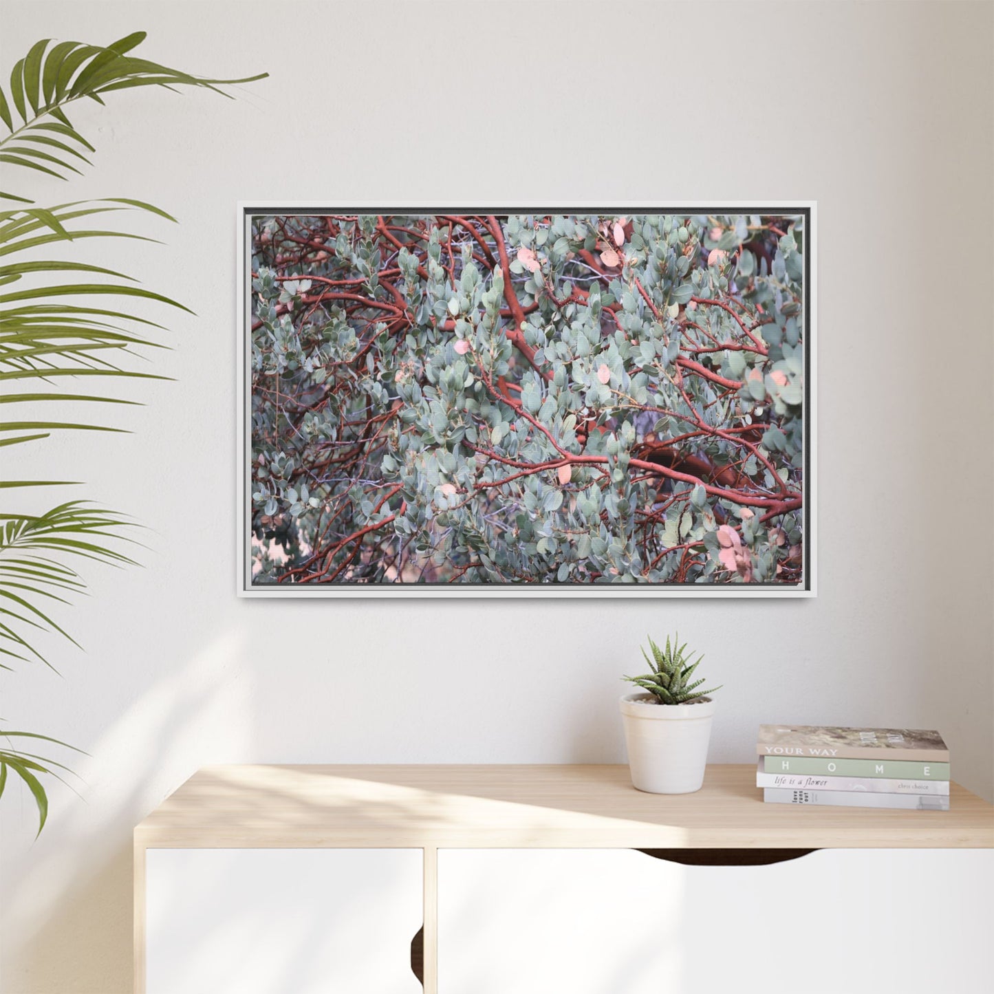 Whispers of Sage - Unique Stretched Canvas Wall Art