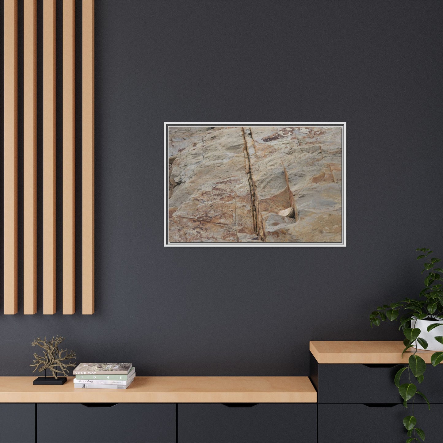 Sedimentary Symphony - Unique Stretched Canvas Wall Art