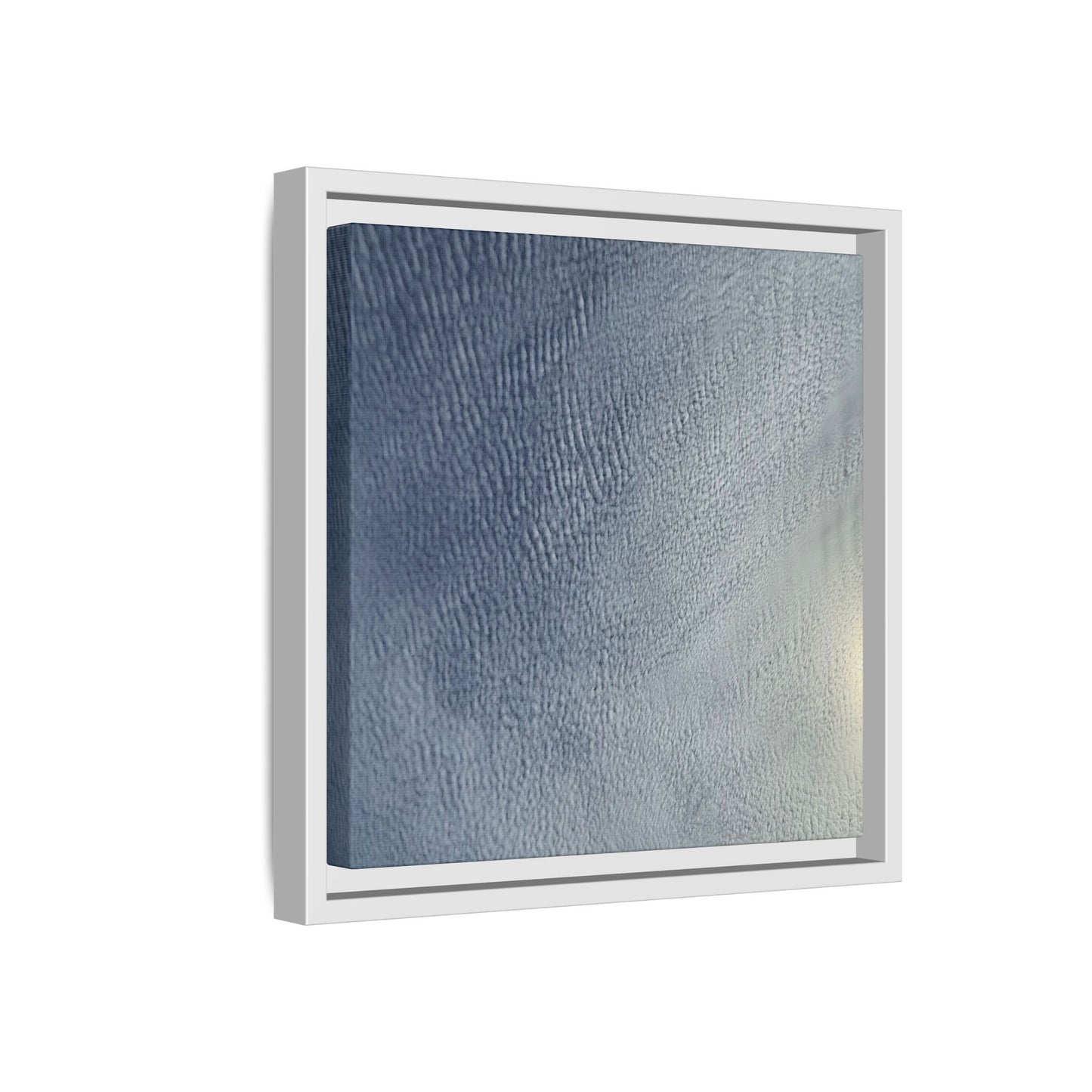 Undulating Whispers of Cerulean Stillness - Unique Stretched Canvas Wall Art