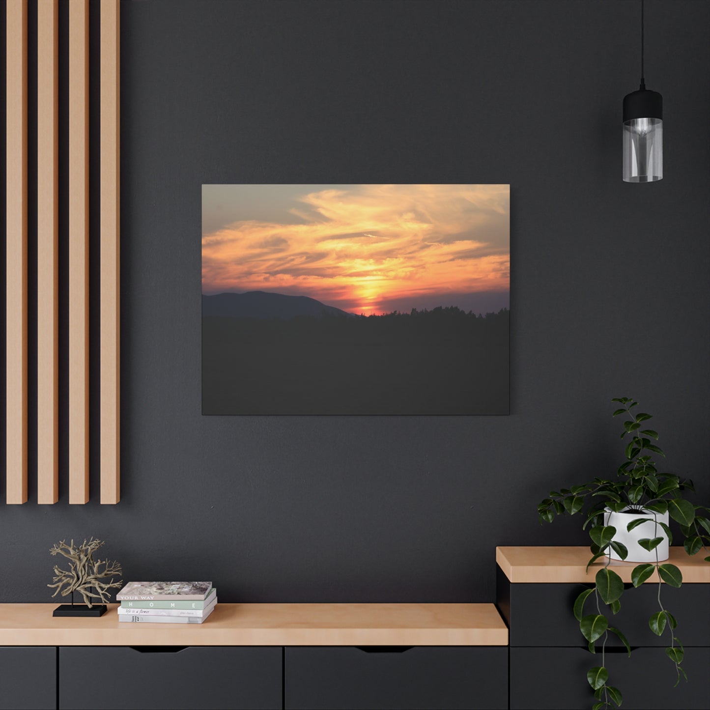 Mountain Twilight - Unique Frameless Canvas Wall Art