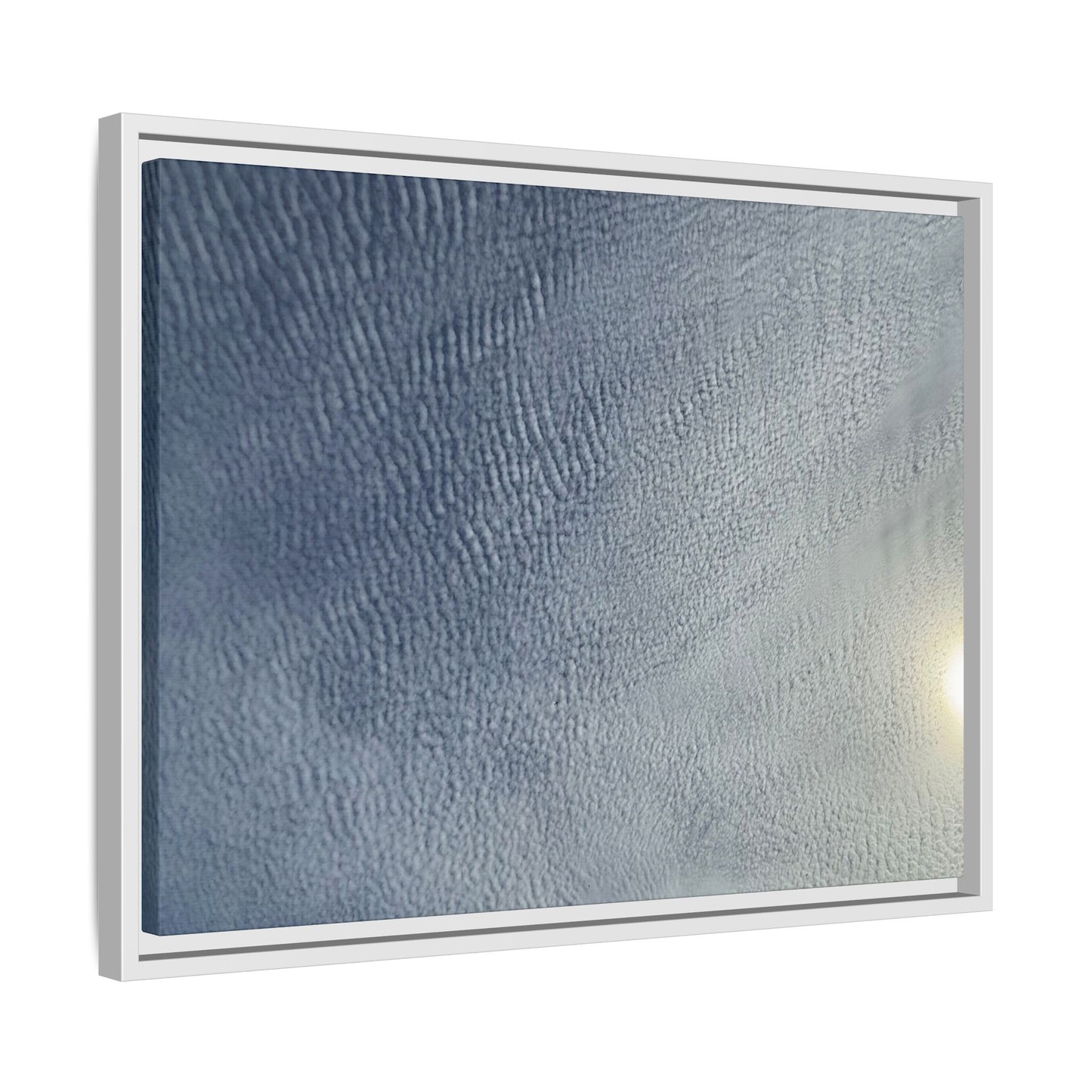 Undulating Whispers of Cerulean Stillness - Unique Stretched Canvas Wall Art
