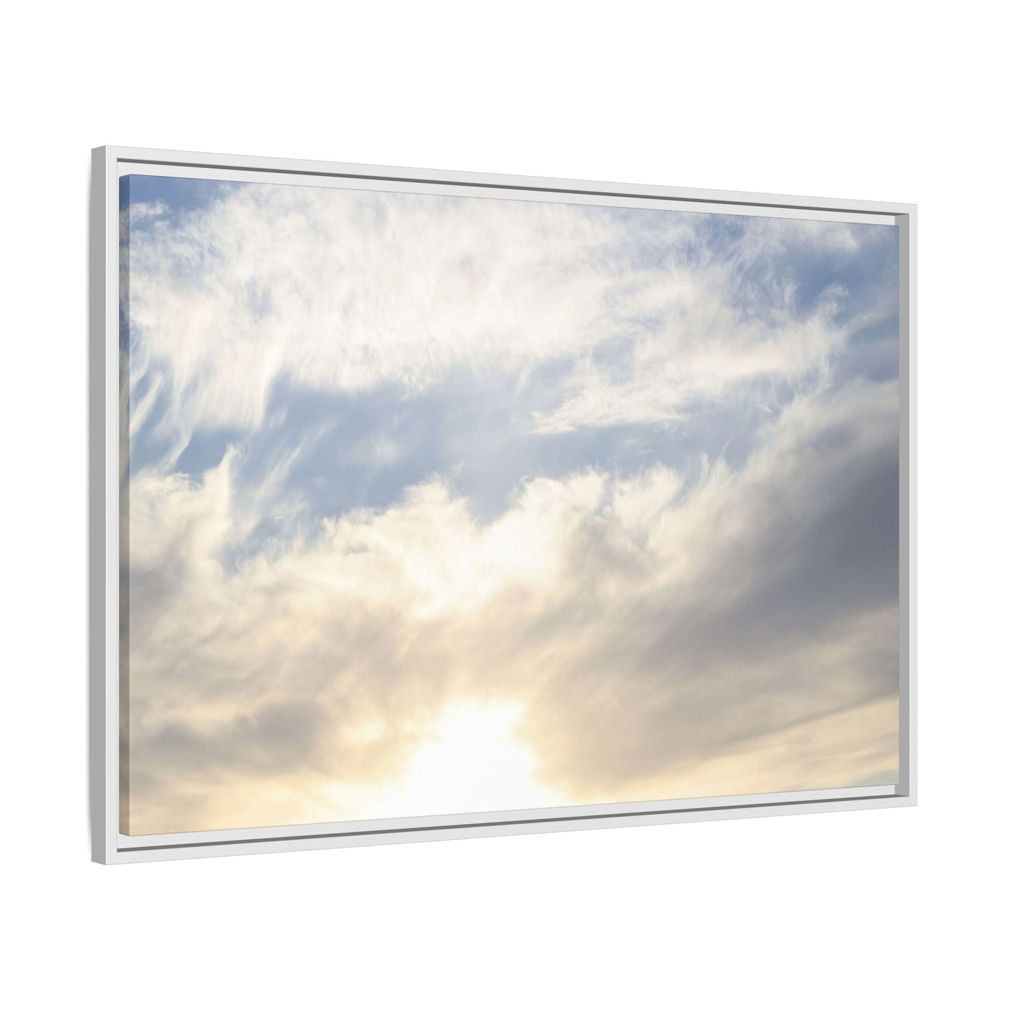 Sky's Ethereal Whisper - Unique Stretched Canvas Wall Art