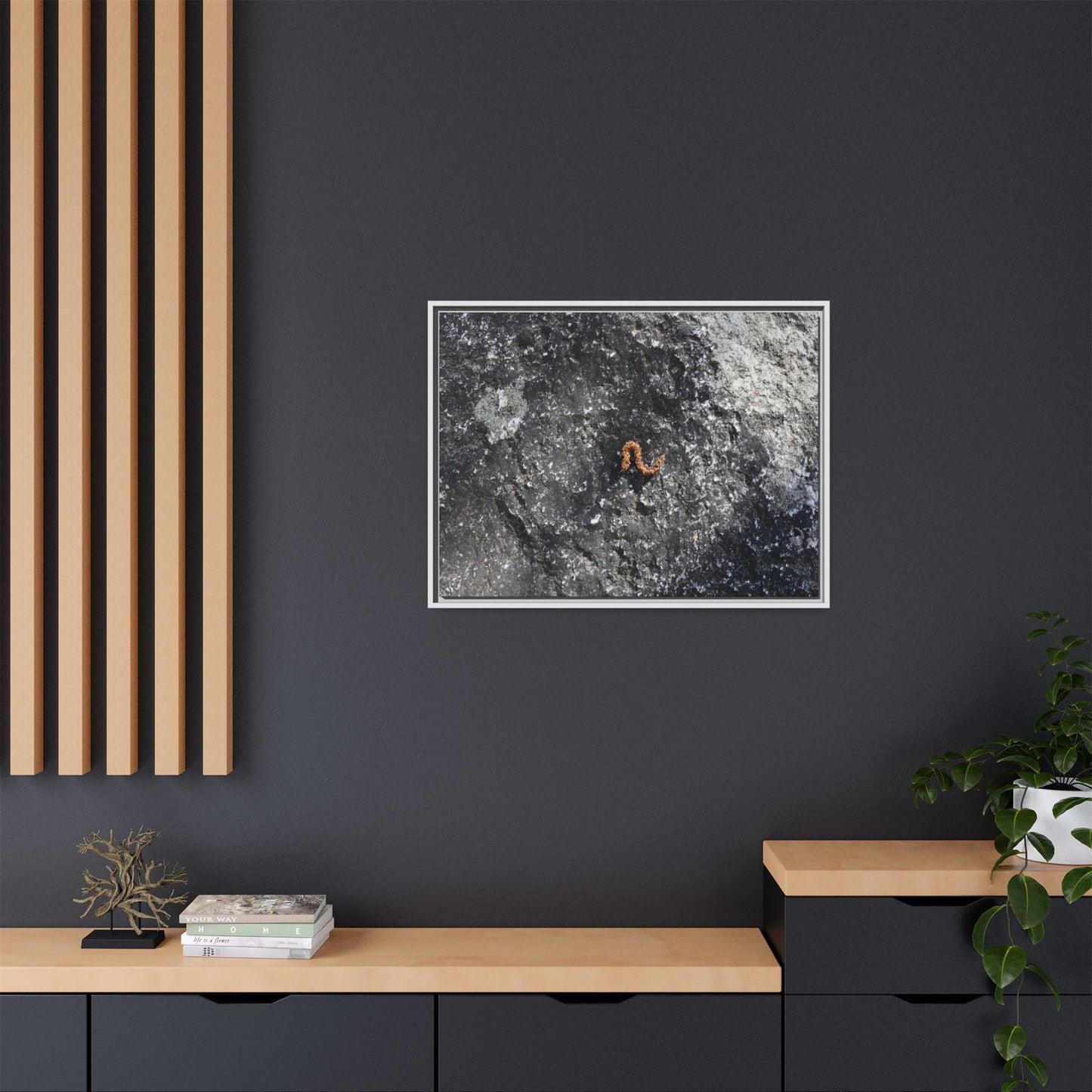 Volcanic Ash and Copper - Unique Stretched Canvas Wall Art