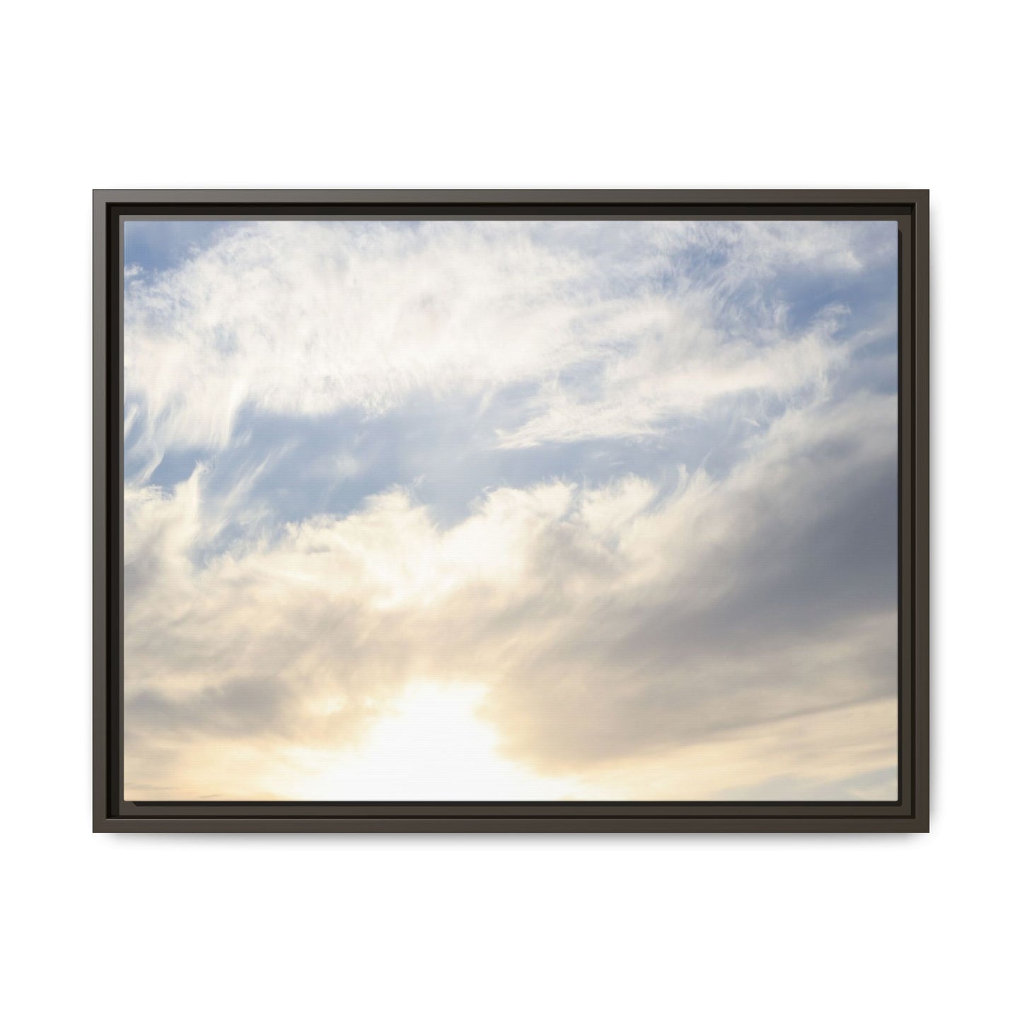 Sky's Ethereal Whisper - Unique Stretched Canvas Wall Art