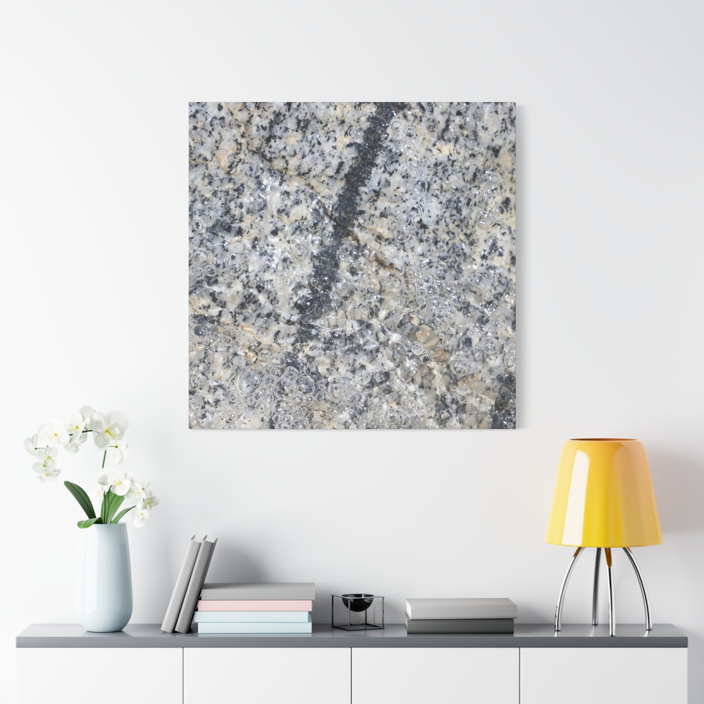 Crystalline Bubbles - Unique Frameless Canvas Wall Art