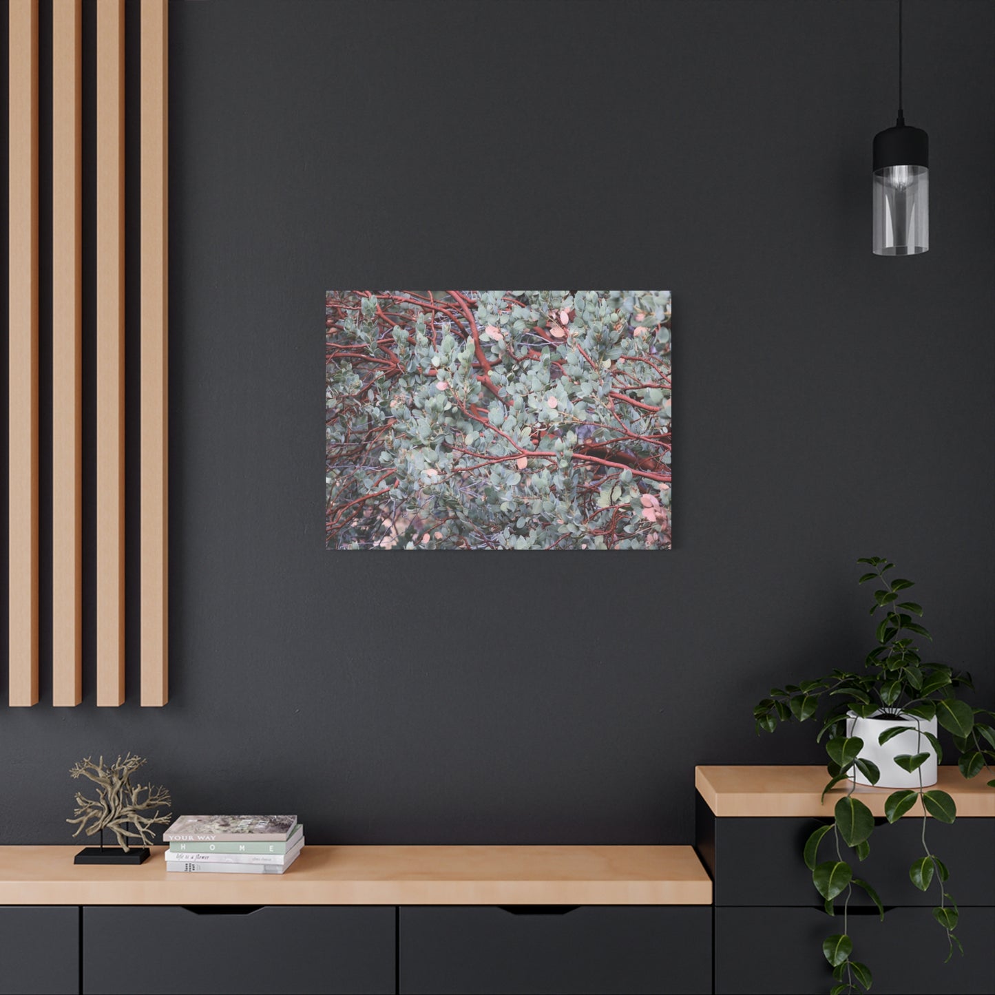 Whispers of Silver and Rust - Unique Frameless Canvas Wall Art