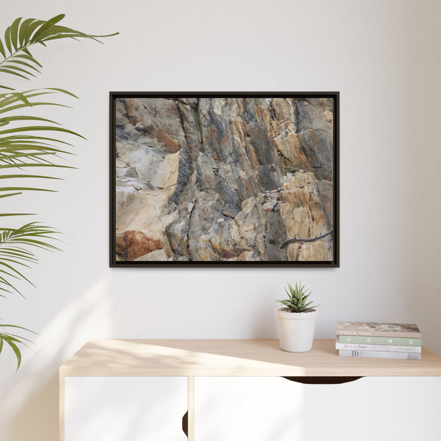 Stone's Silent Symphony - Unique Stretched Canvas Wall Art