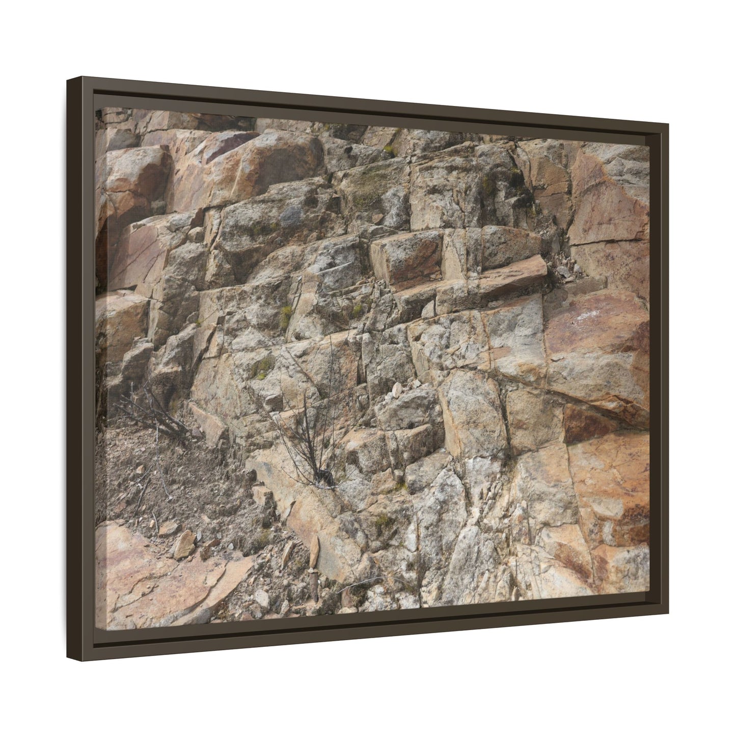 Stone's Silent Story - Unique Stretched Canvas Wall Art