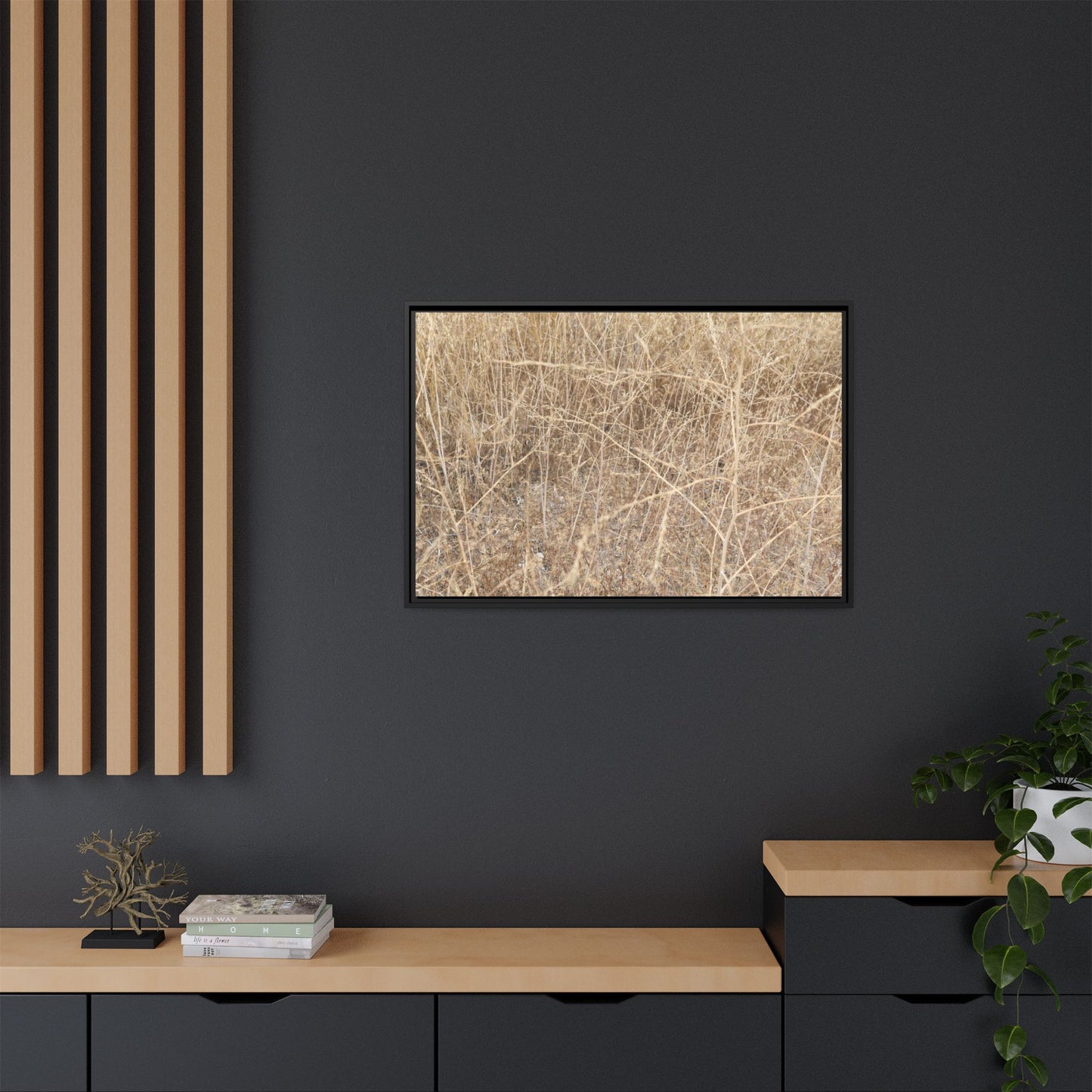 Golden Stalks - Unique Stretched Canvas Wall Art
