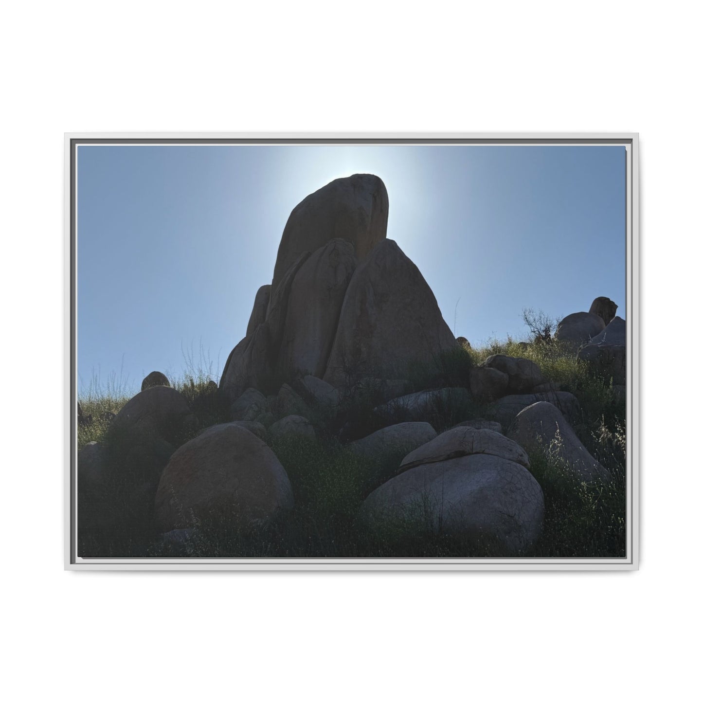 Boulder Silhouette - Unique Stretched Canvas Wall Art