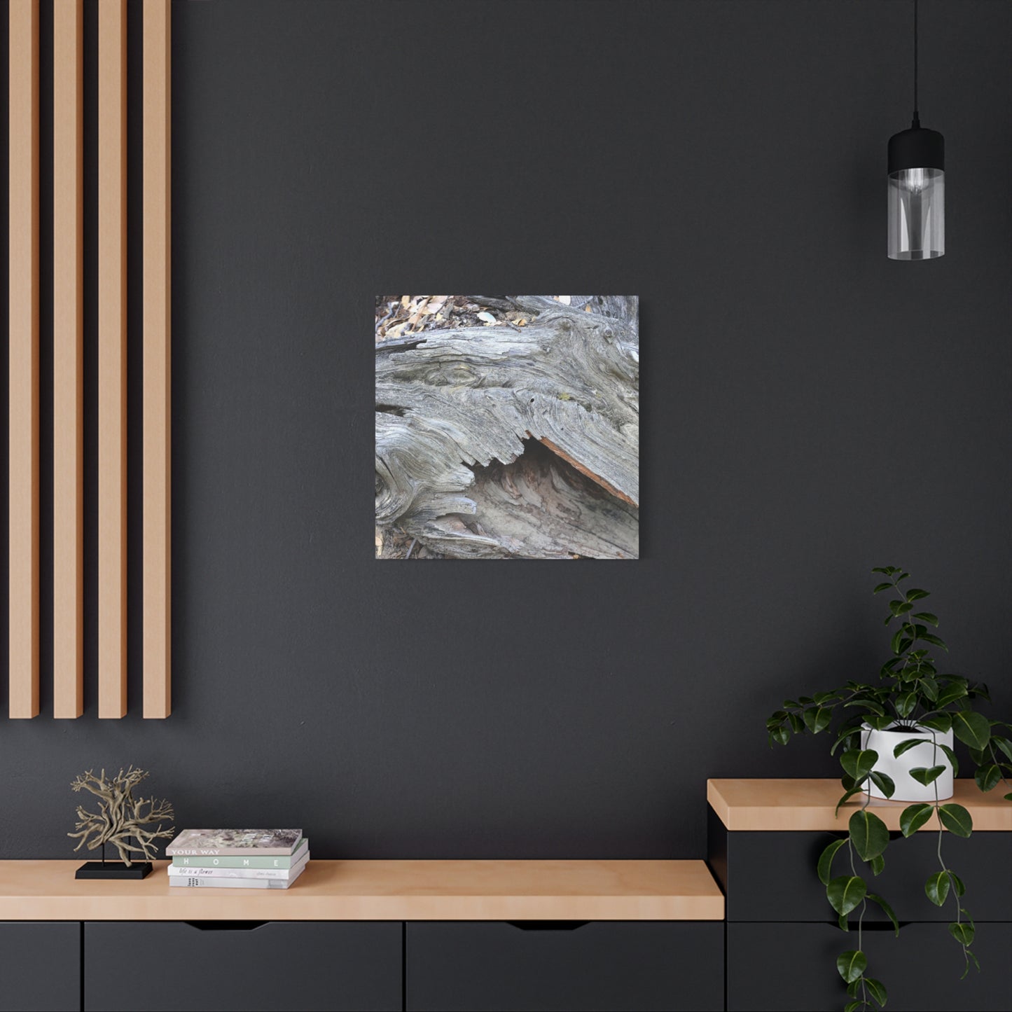 Whispers of Ancient Wood - Unique Frameless Canvas Wall Art