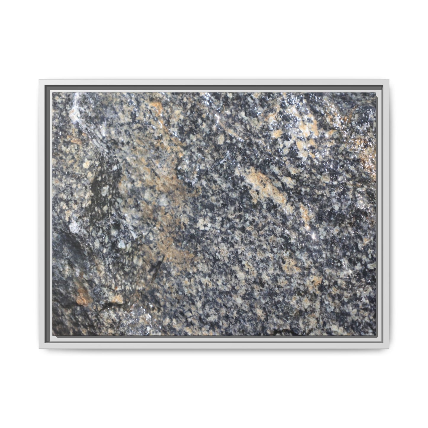 Crystalline Echoes - Unique Stretched Canvas Wall Art