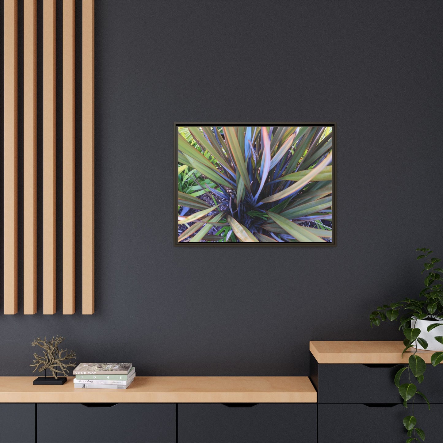 Radiant Leaves - Unique Stretched Canvas Wall Art