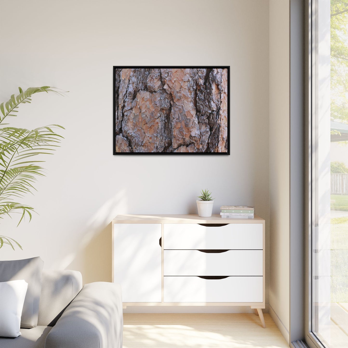 Tree Skin Symphony - Unique Stretched Canvas Wall Art
