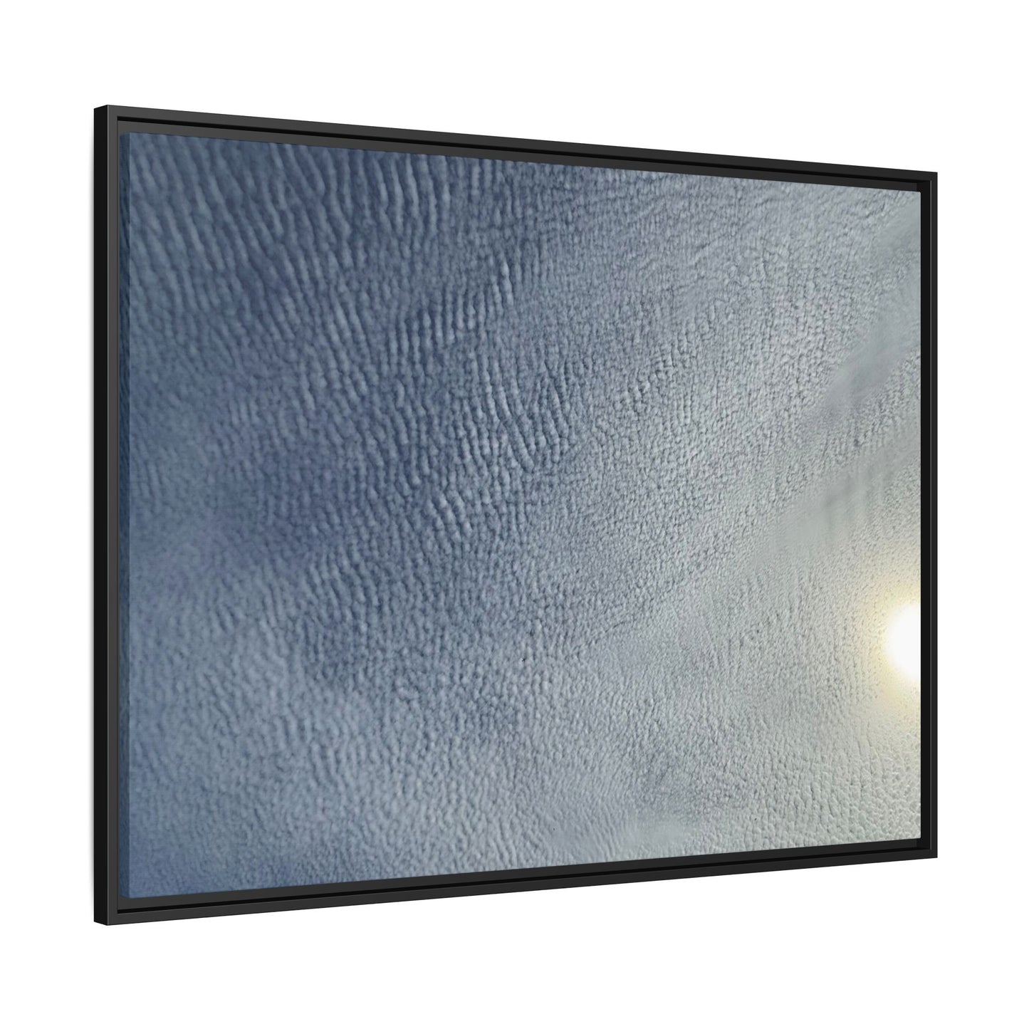 Undulating Whispers of Cerulean Stillness - Unique Stretched Canvas Wall Art