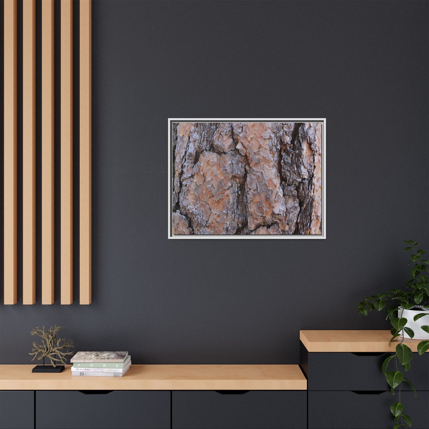 Tree Skin Symphony - Unique Stretched Canvas Wall Art