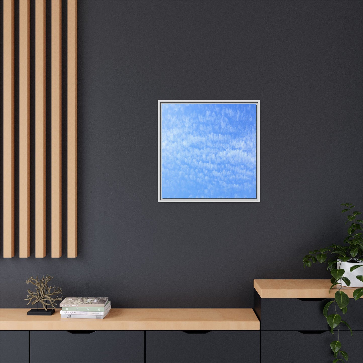 Wispy Blue Dreams - Unique Stretched Canvas Wall Art