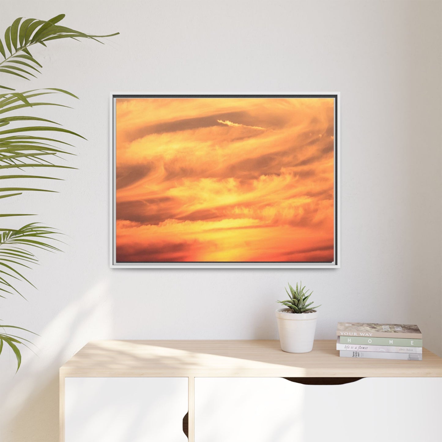 Burning Skies - Unique Stretched Canvas Wall Art
