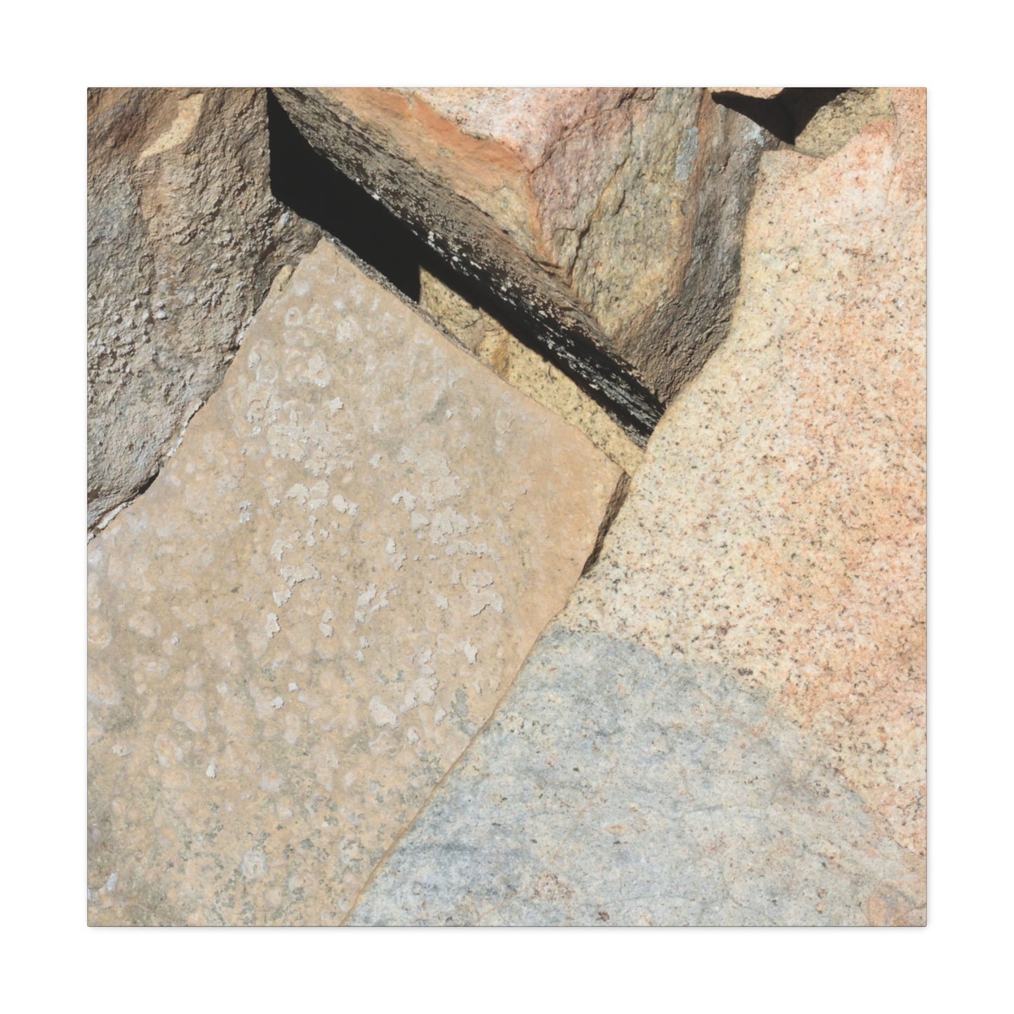 Stone Fragments - Unique Frameless Canvas Wall Art
