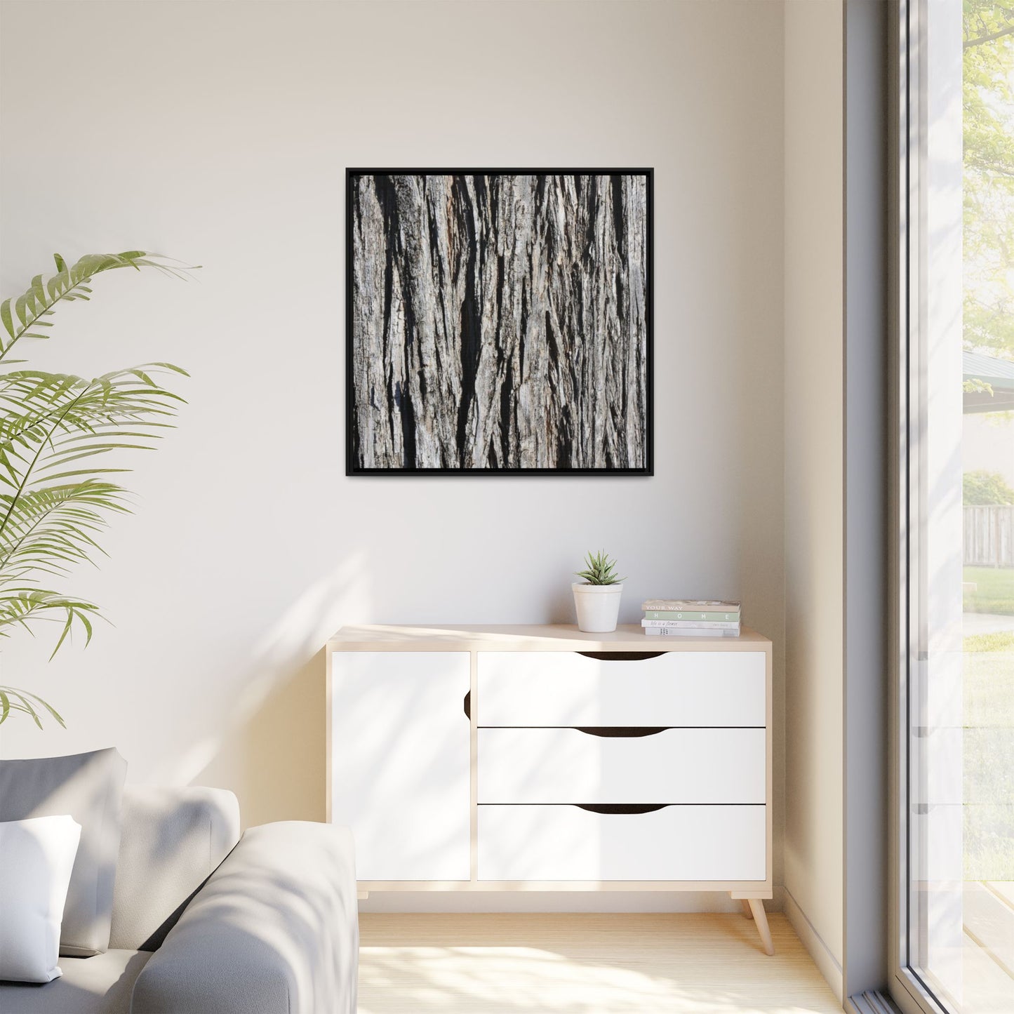 Bark Lines - Unique Stretched Canvas Wall Art