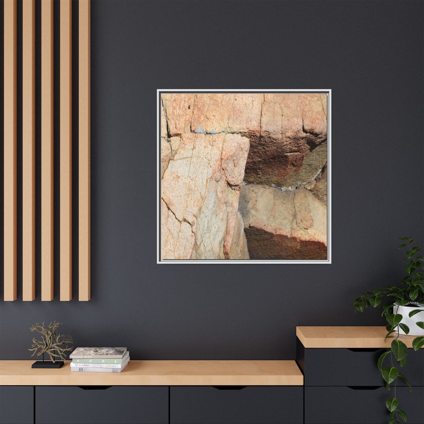 Fractured Stone - Unique Stretched Canvas Wall Art