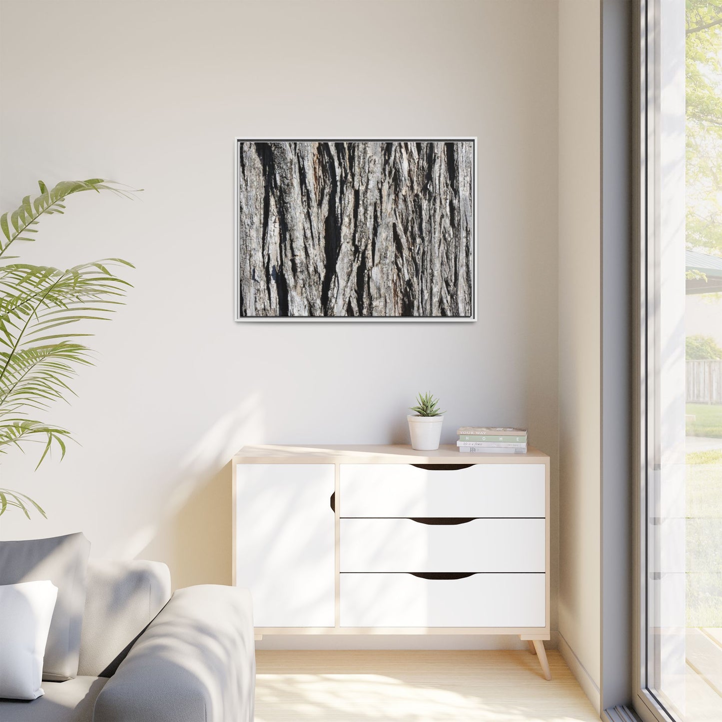 Bark Lines - Unique Stretched Canvas Wall Art