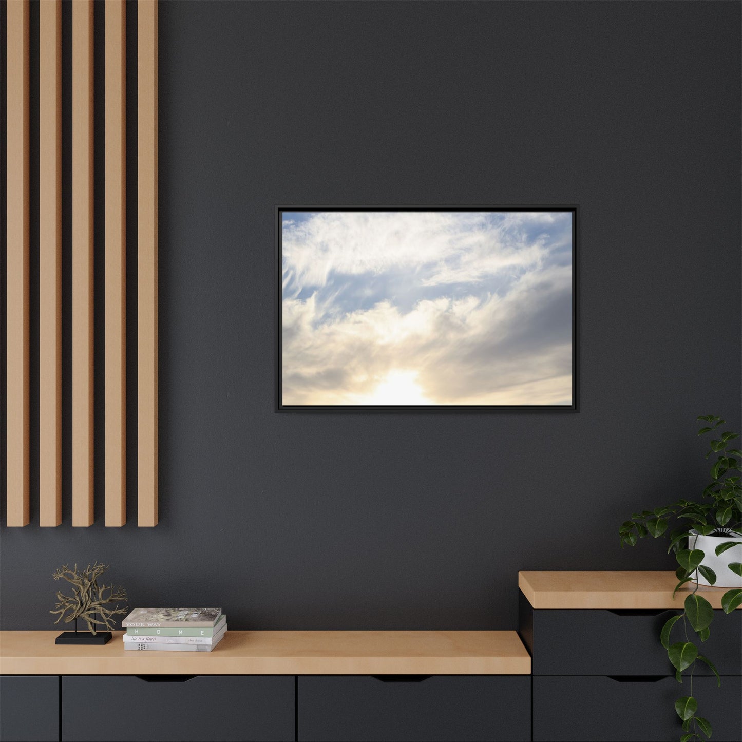 Sky's Ethereal Whisper - Unique Stretched Canvas Wall Art