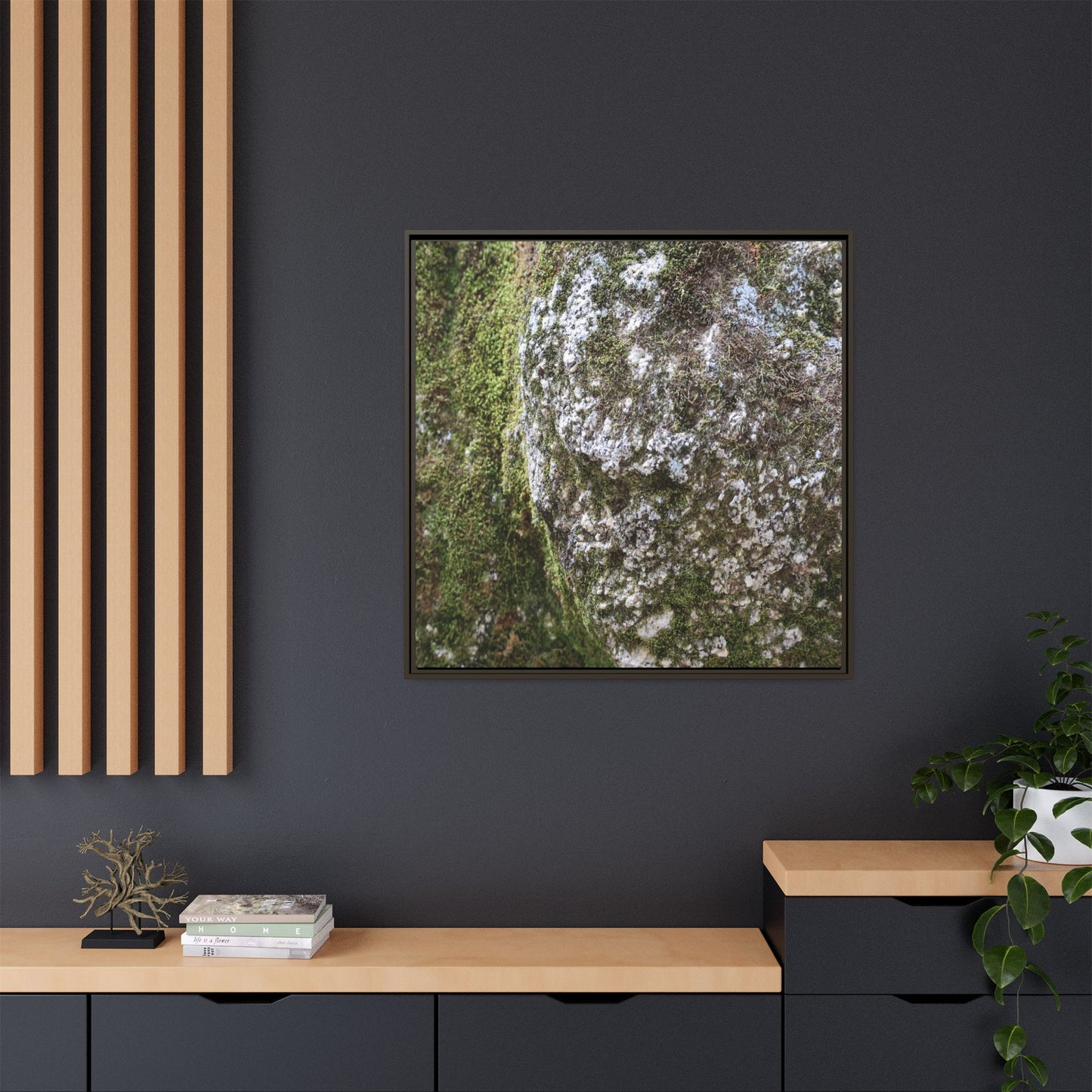 Lichen Landscape - Unique Stretched Canvas Wall Art