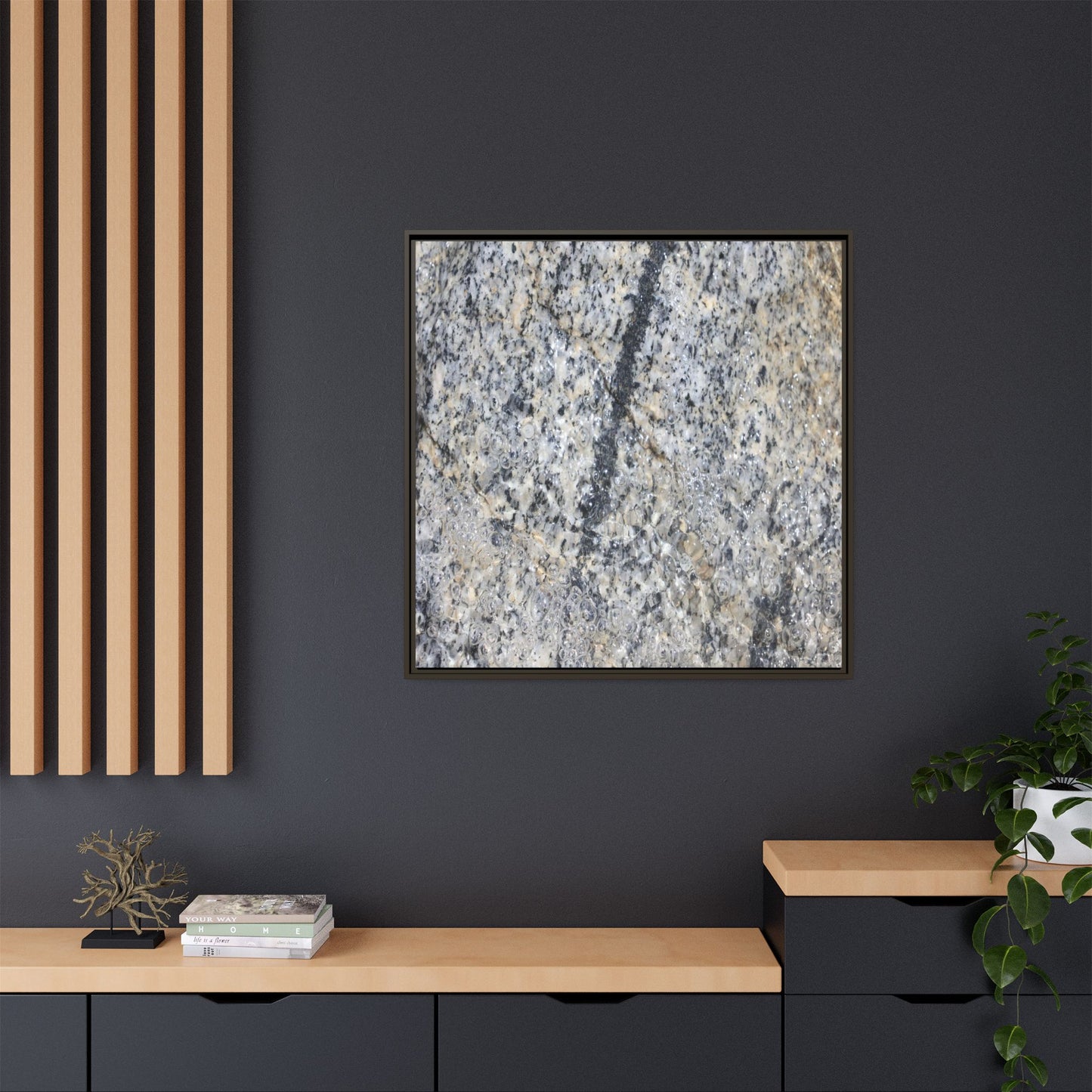 Granite Bubbles - Unique Stretched Canvas Wall Art