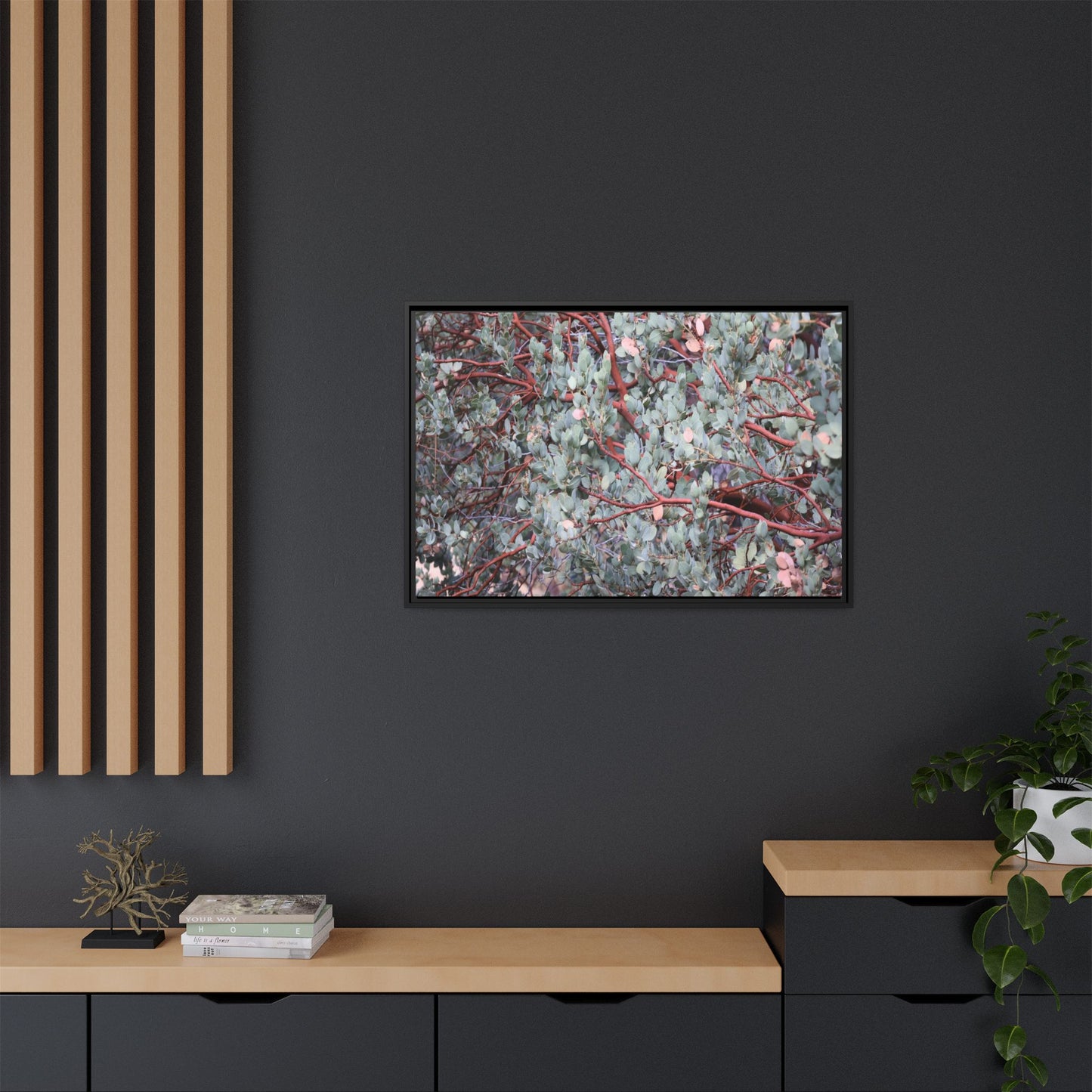 Whispers of Sage - Unique Stretched Canvas Wall Art