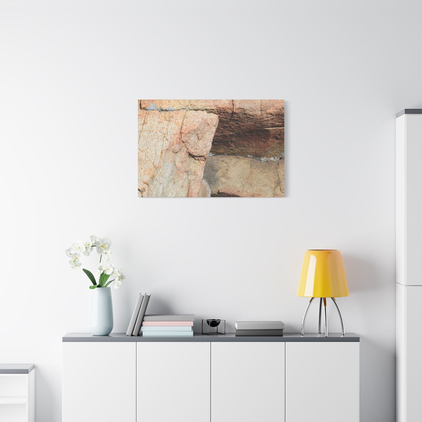 Layered Echoes - Unique Frameless Canvas Wall Art
