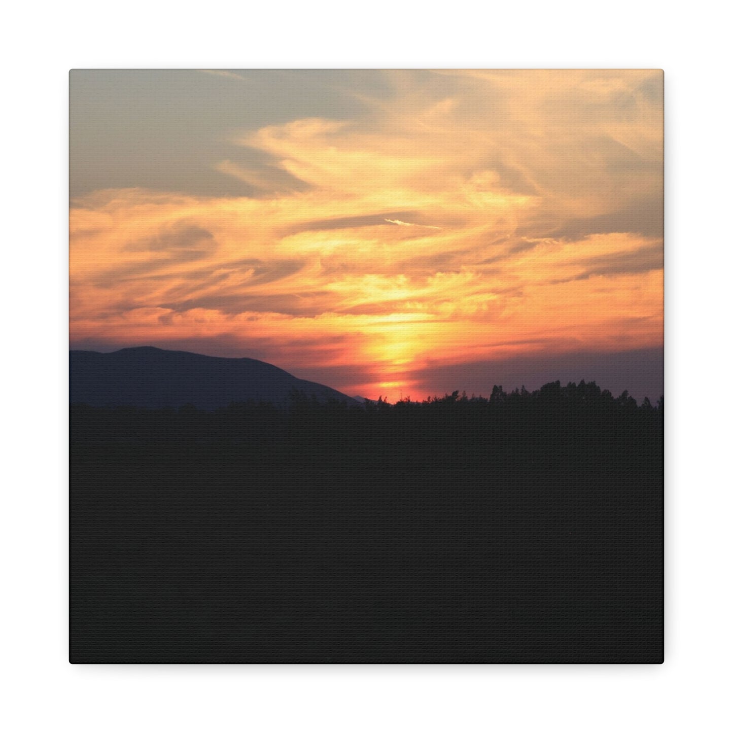 Mountain Twilight - Unique Frameless Canvas Wall Art